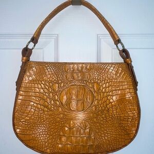 Brahmin Crocodile-Embossed Shoulder Bag
